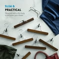 thumbnail image 4 of Zober High-Grade Wooden Pants Hangers with Clip, 10 Pack, Vintage Wood, 4 of 9