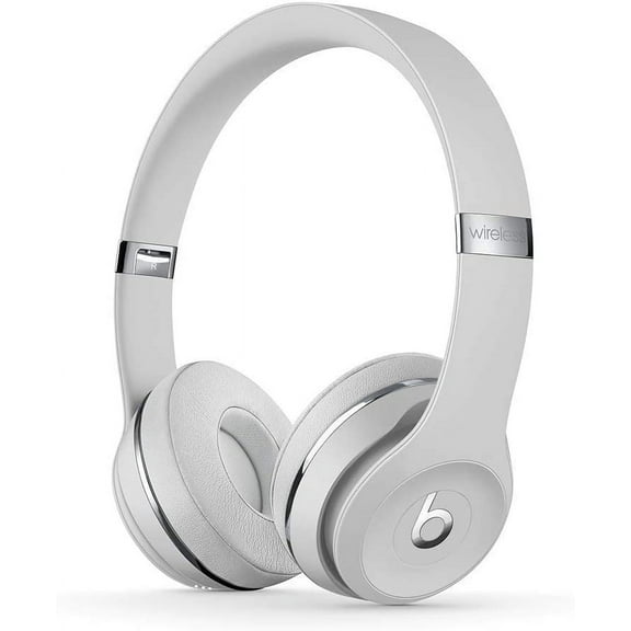 Restauré Beats Solo3 Écouteurs Supra-Auriculaires Sans Fil - Puce W1, Bluetooth Classe 1, 40 Heures d'Écoute, Microphone et Commandes Intégrés - (Argent Satiné)