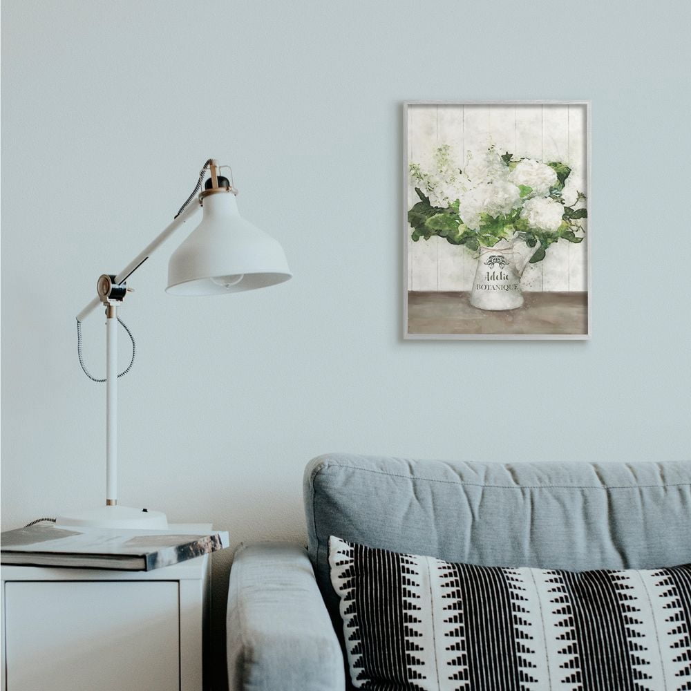 Stupell Industries Farm Fresh White Florals in Antique Milk Pitcher Designed by Ziwei Li