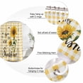 thumbnail image 6 of Sunflower Waterproof Fabric Shower Curtain,Yellow Plaid Lattice You Are My Sunshine Waterproof Fabric Shower Curtain for Bathroom Curtains Bathtubs Hotel Shower Curtains with 12 Hooks Standard 72x72, 6 of 8