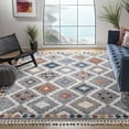thumbnail image 2 of SAFAVIEH Morocco Zowie Geometric Polyester Area Rug, Grey/Multi, 9' x 12', 2 of 8