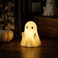 thumbnail image 5 of Halloween Night Light, Mini Glowing Ghost Decoration, Funny Whimsical Holiday Ornament, Cute Resin Tabletop Decor for Nightstands, Bookshelves, Mantels and Desks, Halloween Home Decor Gift, 5 of 7