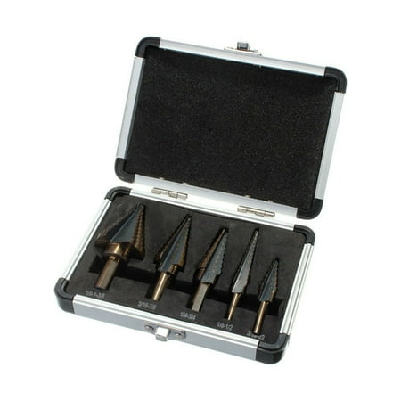 

5pcs/Set High-speed Replacement Drills Drill Bits Hole Drilling Bits with Aluminum Case for Woodworking