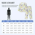 thumbnail image 4 of Honeii Hawaiian Coconut Tree Pattern Mens Pajamas Set,2pcs Men's Lounge Long Sleeve Sleep Shirt and Pajama Bottoms Sleepwear Set,Mens Pjs Sets-X-Large, 4 of 7