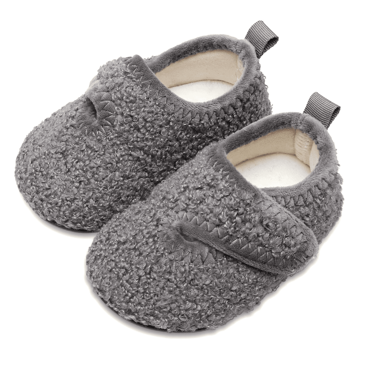 Barerun Infant Toddler Slippers Kids Slippers Fuzzy Slides for Girls Boys Cozy Fleece Lightweight Slip-On House Newborn Crib Shoes 