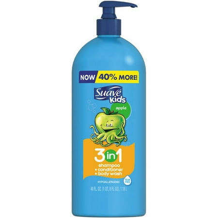 Suave Kids Apple 3-in-1 Shampoo + Conditioner + Bodywash - 40 fl oz