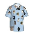 thumbnail image 2 of Pug Hawaiian Shirts For Men, Summer Short-Sleeve Relaxed-Fit Button-Down Shirts Small, 2 of 9