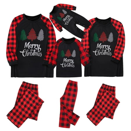 

Christmas Pjs Matching Sets for Family Funny Cute Family Pajamas Red Plaid Printed Jammies Holiday Xmas Pjs Clothes Matching Family Outfits Pijamas Para Bebes
