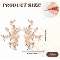 thumbnail image 2 of 2Pcs Beaded Pearl 3D Flower Embroidery Lace Appliques Motif Decorative Floral Sew on Patches for DIY Wedding Bridal Dress Embellishments Party Gown Clothing Jeans Backpack Sewing Crafts Bisque, 2 of 9