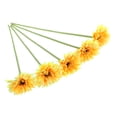 thumbnail image 1 of MasteelfCA 5pcs Artificial Gerbera Daisy Flower for Wedding Home Decoration (Yellow), 1 of 7