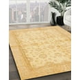 thumbnail image 2 of Ahgly Company Indoor Square Abstract Chrome Gold Yellow Oriental Area Rugs, 4' Square, 2 of 6