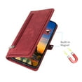 thumbnail image 5 of Crossbody For Google Pixel 8 Pro Wallet Case [Cards Theft Scan Protection] Card Holder Zipper PU Leather Flip Kickstand Cover Shoulder Strap & Short Wrist Strap Magnetic Phone Cover,Red, 5 of 10