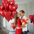 thumbnail image 4 of Globos de aluminio con forma de corazón rojo TAOYE de 18 pulgadas para decoración de fiestas, 4 of 7