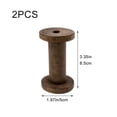thumbnail image 2 of 2pcs Wooden Empty Spools for Wire, Bobbins Wood Sewing Embroidery Thread Spool Bobbins for Wire Weaving Arts DIY Wood Projects, 2 of 7