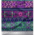 thumbnail image 1 of Soimoi Modal Satin Fabric Stripe,Mosaic & Mandala Kaleidoscope Decor Fabric Printed Yard 42 Inch Wide, 1 of 1