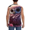 thumbnail image 4 of Fotbe Cute Flower Owl Men's Camiseta sin Mangas Estampada para Hombres, Playera Casual para Gimnasio, Entrenamiento, Playa-Large, 4 of 7