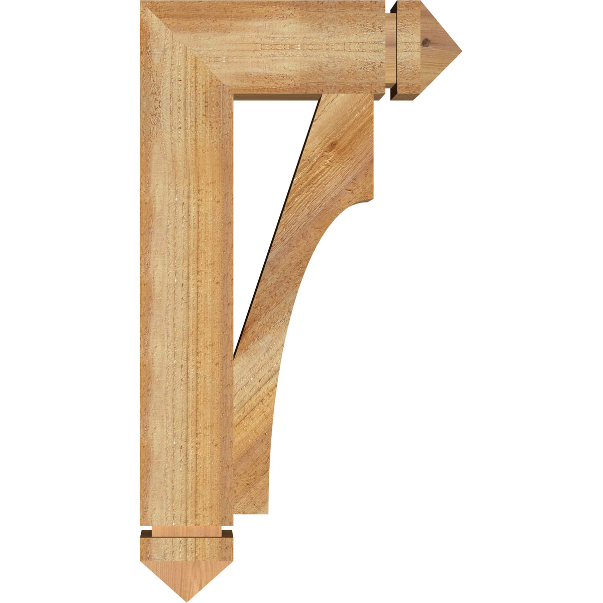 Ekena Millwork 4"W x 14"D x 26"H Westlake Arts & Crafts Rough Sawn Bracket, Western Red Cedar