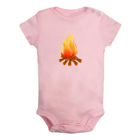 

Nature Bonfire Pattern Rompers For Babies Newborn Baby Unisex Bodysuits Infant Jumpsuits Toddler 0-24 Months Kids One-Piece Oufits (Pink 6-12 Months)