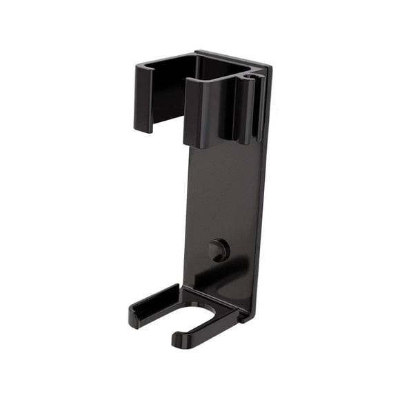 Soporte para rizador de pelo de pared, sin taladro, ahorra espacio, organizador de herramientas para peinar el cabello Negro
