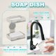 thumbnail image 4 of Soporte de Jabón de Doble Capa Uxcell para Pared de Ducha, Soporte de Jabón Adhesivo de Capa Simple Sin Taladro para Ducha, Cocina, Baño, Bañera (Gris Claro), 4 of 7