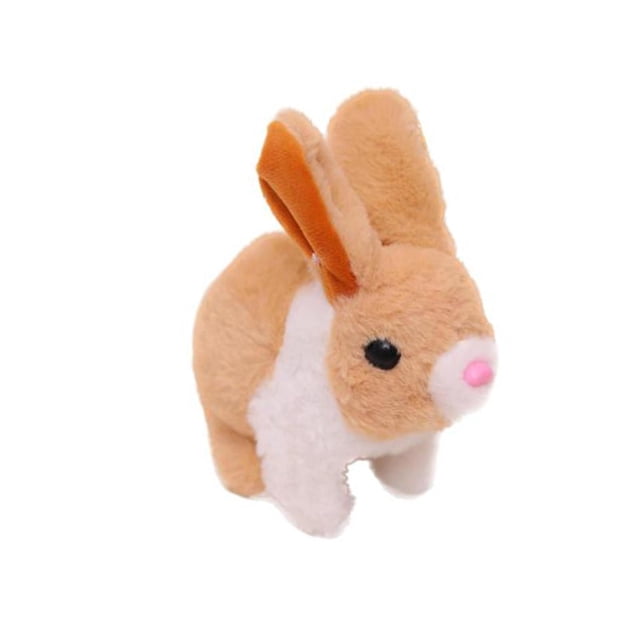 Juguetes eléctricos de conejo, juguete de peluche eléctrico, juguete de interactivo electrónico de simulación, saltando saltando caminando , marrón claro