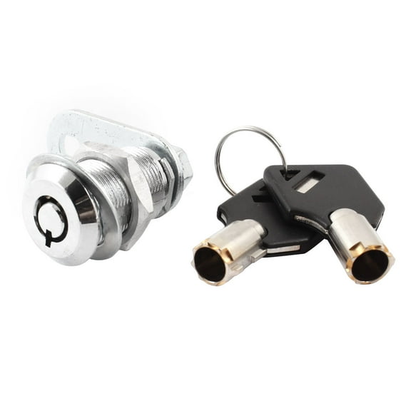 Furniture Cabinet Drawer Mailbox Cylinderical Cam Lock 40x25mm 2 Keys