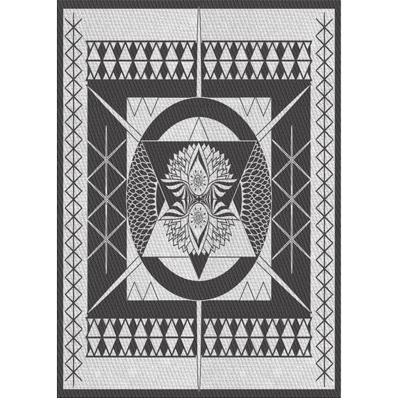 Ahgly Company Indoor Rectangle Patterned Light Gray Novelty Area Rugs, 4' x 6'