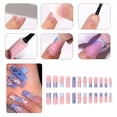 thumbnail image 4 of RAGUPEL 24Pcs Glue on Nails for Women,Embossed Press on Nails Square,3D Blossom Stick on Nails,Long Nails for Party,Daily Life,Taking Pictures,Style1, 4 of 7