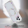 thumbnail image 2 of For iPhone 11 Pro MAX (XI6.5) Double Layer Design IMD TPU Case - Green/Pink Floral, 2 of 3