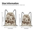 thumbnail image 2 of Gaeub Western Desert Cowboys2 Drawstring Backpack Bag Sport Gym Sackpack Heavy Duty String Backpack for Men Women-Small, 2 of 6
