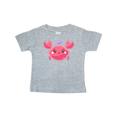 

Inktastic Cute Red Crab with Purple Heart Gift Baby Boy or Baby Girl T-Shirt