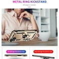 thumbnail image 5 of Allytech Rugged Case for iPhone 15, Military Grade Protection Shockproof Non-Slip Cover with Metal Rotatable Ring Stand, Magnetic Car Mount Holder Fashion Case for iPhone 15 - Gold, 5 of 6