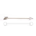 thumbnail image 2 of Arrow Industrial Barbell Jewelry 14G 38mm With Clear Industrial Retainer, 2 of 5