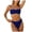 Dark Blue, variant on adviicd Women Swimsuits Women's Two Piece Bikini Swimsuit Sexy Triangle Top Bathing Suits String Cheeky Bikini Sets(Navy,L)