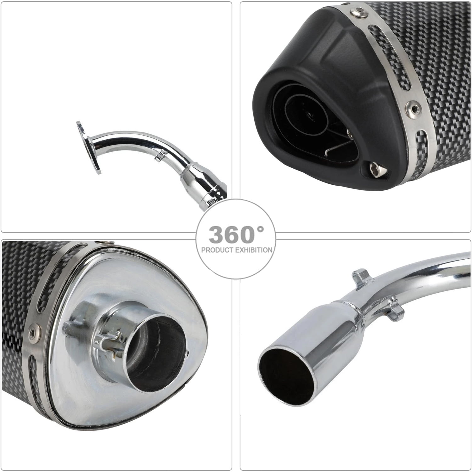CT200U Mini Bike Full Exhaust Pipe Mufflers System for Coleman CT200U Motorcycle