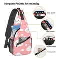 thumbnail image 3 of Leisure Cross Chest Bag 7.5×15.3in Breathable Adjustable Shoulder Pad Capacity For Short-Distance Travel Work Daily Travel Cute Cloud, 3 of 8