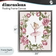 thumbnail image 4 of Stupell Industries Cottage Little Rose Dance Gray Floating Frame Canvas Art, 25 x 31, by Christine Simpson Art, 4 of 8