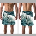 thumbnail image 3 of luoweisi Men's Beach Shorts Quick Dry Swim Trunks with Mesh Lining Polar Bear 2XL, 3 of 5