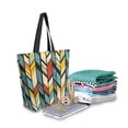 thumbnail image 2 of FORMRS Womens Canvas Tote Bag with Zipper Inner Pocket Shoulder Handbag, Yellow Geometric, 2 of 7