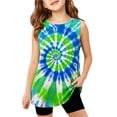 thumbnail image 3 of RUTAYY Boys Tank Tops Crew Neck Sleeveless Tie Dye Print Sports Outdoor Daily Wear Green, 3 of 5