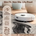 thumbnail image 6 of Design&I 8'x10' Washable Area Rug Sleek Flatweave Pet Friendly Floorcarpet Flowing Veined Painterly Minimalist Asymmetric Accessories for King Size Bedroom, Under Bed, 6 of 7