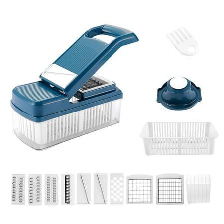 

Food Chopper|Multifunctional Vegetable Chopper with Container|14 in 1 Onion Chopper Dicer Manual Hand for Potato Tomato Vegetables
