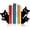 Black Cat 2, variant on Metal Bookends Owl Minimalist Book Ends Decorative Bookend for Home Office Library Desk Book Shelves Decor, Gift for Reading Enthusiasts Non-Skid Book Stoppers Holder (Black 1 Pair)