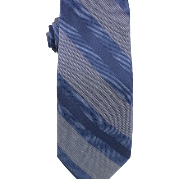 Ryan Seacrest Mens Perry Stripe Self-tied Necktie, Blue, One Size