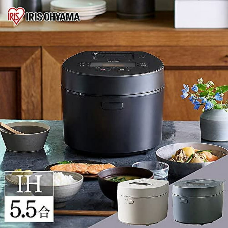 Iris Ohyama Rice Cooker 5.5 Go IH Type Design Type 50 Brands Separate  Cooking Function Extra Thick Fire Pot Healthy Menu Low Temperature Cooking  