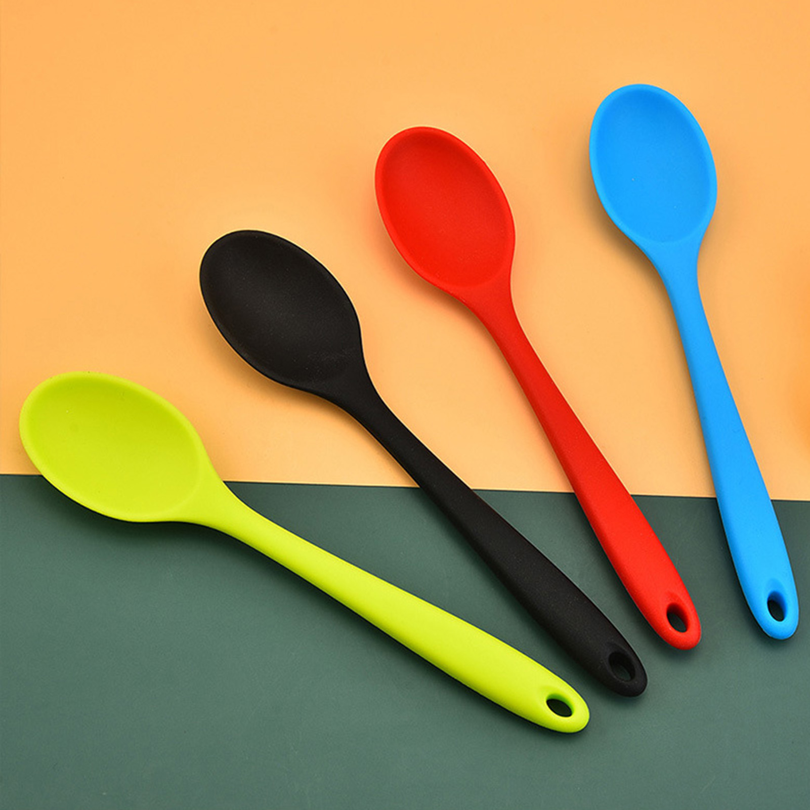 4Pcs Dessert Spoons Eco-friendly Anti-deform Plastic Small Ice Cream Spoon  Supplies for Home