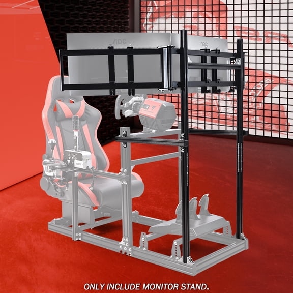 Supllueer Triple Screen Monitor TV Stand Adjustable Only For Our 3060 Aluminum Profiles Racing Simulator Cockpit. Excluding electronic devices