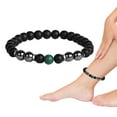 thumbnail image 2 of Bracelet de Cheville Obsidienne Noire Obsidienne Noire pour Hommes Femmes 1 PCS Réglable Obsidienne Pied Bijoux Perlé Chakra Protection de l'Énergie Cadeau, 2 of 6