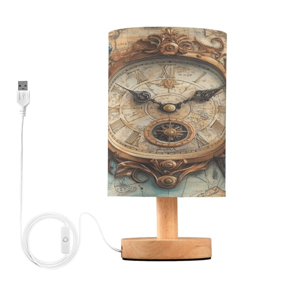 BZSMCE Lamp Modern Antique Clock Pattern Creative Patter Night Light
