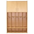 thumbnail image 5 of Tot Mate School Age Floor Locker with 10 Cubbies & Locking Cabinet, Maple, 46"W x 15"D x 71.5"H, RTA, 5 of 8